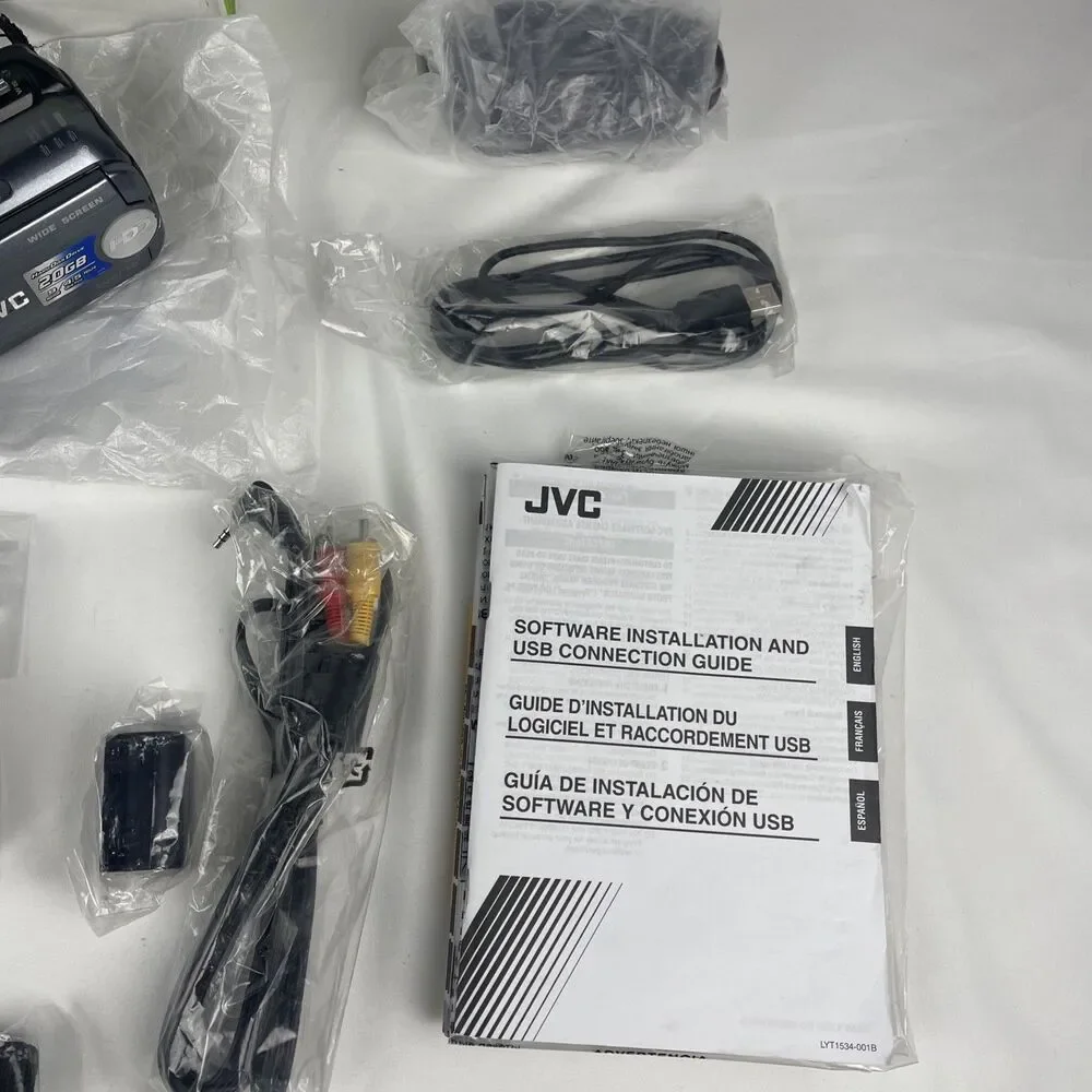 JVC Everio GZ-MG27U 20GB HDD Digital Video Camcorder w/ Charger Controller ETC